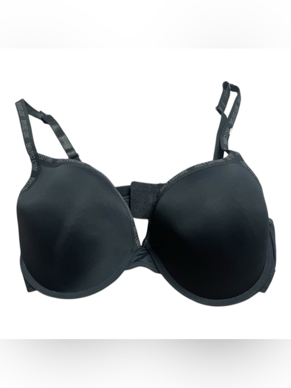 Juicy Couture Black Molded T-Shirt Bra with Branded Straps